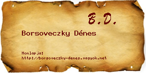 Borsoveczky Dénes névjegykártya